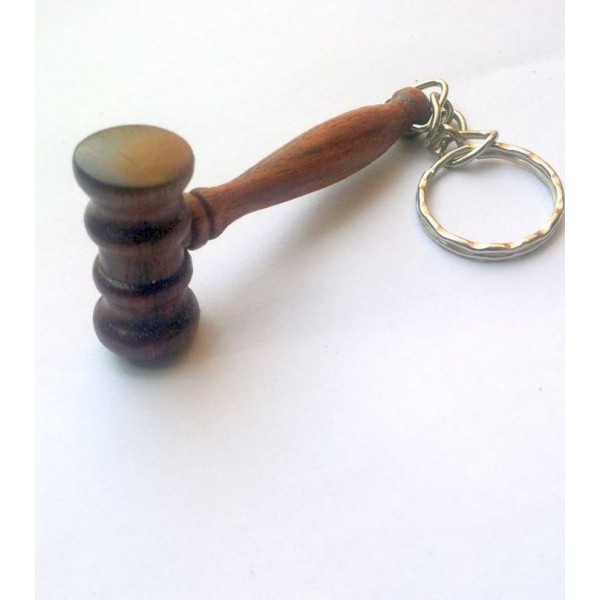 Buy Miniature Wooden Gavel Keychain for Law Professionals