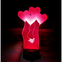 Colorful Acrylic Night Lamp and Home Decor Love Gift