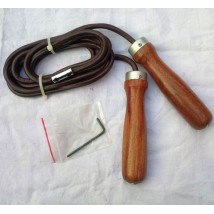Jumping Rope with Leather Cord - Non Swivel