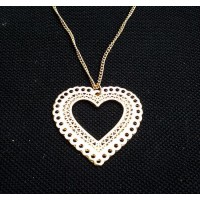 Heart Pendant with Long Chain