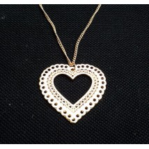 Heart Pendant with Long Chain