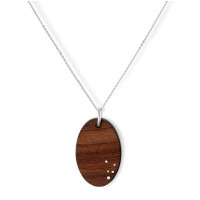 Solid Wood Wooden Eclipse Pendant