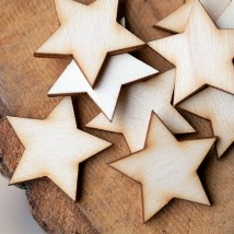 Laser Cut Wooden Stars Large-Pack of 20- Size 2 inch star