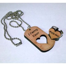 I carry your heart with me Tag Necklace and Ring Set