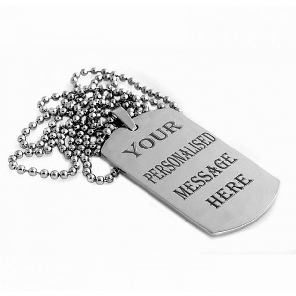 Stainless Steel Dog Tag with your Personal Name and Text