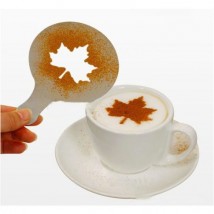 6Pcs/set Cappuccino Coffee Chocolate Stencil Duster Templates