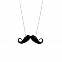 Mustache Necklace With Metal Chain