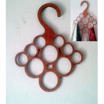 Ring Type Scarf Organiser - Wooden Hanger