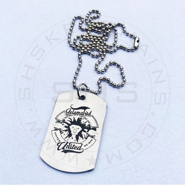 PSL Themed Islamabad United Stainless Steel Tag Pendant