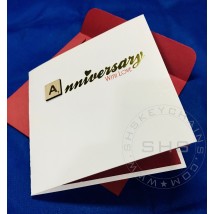 Scrabble Theme Anniversary Number Greeting Card