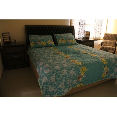 High Quality Bed Sheet Green Cotton 004