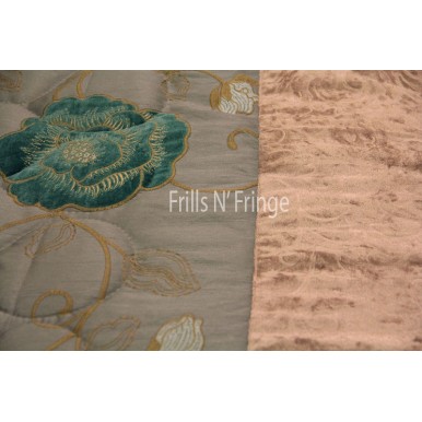 High Quality Bed Sheet Green Velvet Rose 003