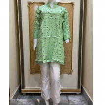 14 August : 2 Pcs Women Stitched Cotton Printed Suit.