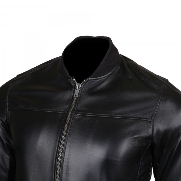 Leather Jacket For Men Black New Style Leather Jacket for Men Buyon.pk