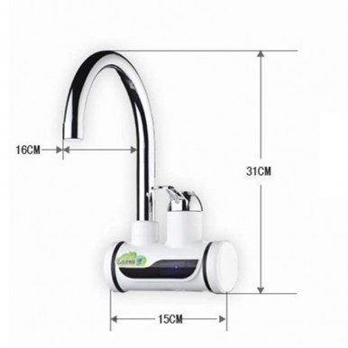 Buy Tankless Electric Hot Water Heater Faucet Kitchen Instant Heating Tap Water with LED online in Pakistan | Buyon.pk