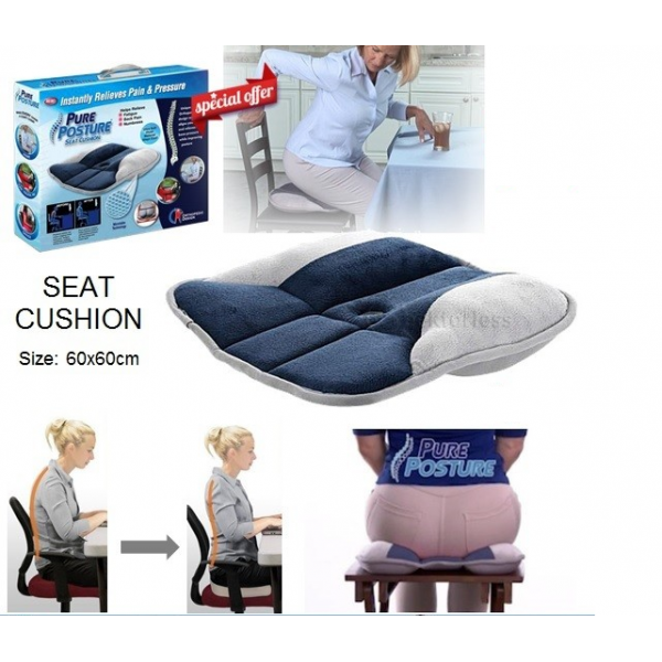 Pure Posture Memory Foam Seat Cushion For Relaxation Sciatica Sitting