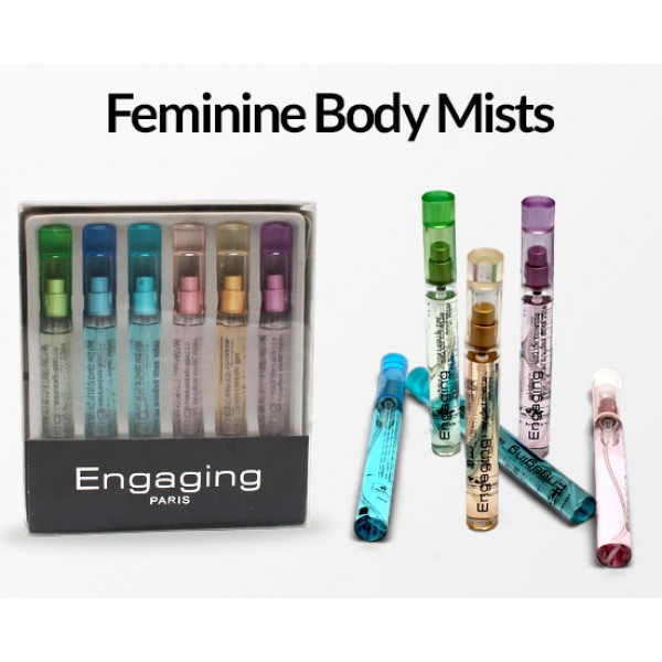 Pack of 6 Engaging Paris Body Mists / Pocket Perfume for Women