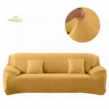 Fawn Sofa Cover3 Seater | Stretchable 3 Seater Sofa Covers Set | Elastic Fitted Solid Color Jersey Cover Jumbo Size | Comfortable Couch Cover | Narmo Gudaz