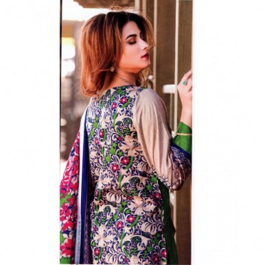 Star Classic  Printed Lawn Suit with Lawn Dupatta - GB01