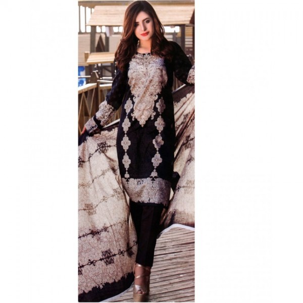 Star Classic  Printed Lawn Suit with Lawn Dupatta - BW01