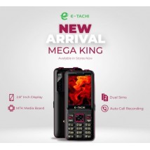 Etachi MEGA KING, Dual Sim, 2.8 Inch Display, 2500mAH Big Battery, Extra Side Torch Light Button, Auto Call Recording, Wireless FM Radio, 1 Year brand Warranty, Beautiful Design