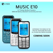 Etachi Music E10, Dual Sim, 2.4 Inch Display, 3200mAH Big Battery, Powerful Torch, Powerful Speaker, Auto Call Recording, Wireless FM radio, Audio & Video Player, Memory Card supported, PTA Approved, 1 Year Brand Warranty
