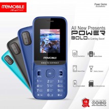 Memobile Power Bold, Dual Sim, 3000mAH Big Battery, 1.8 Inch Display, PTA Approved, 15 Months Brand Warranty, Memory Card Supported, Bluetooth & Bluetooth Dailer, Built In Games, Beautiful Design