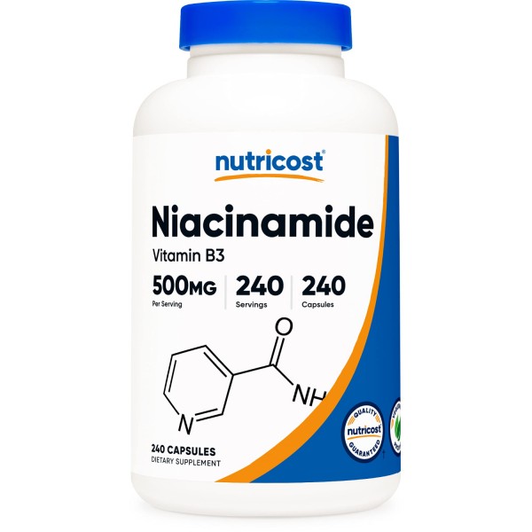 Niacinamide Vitamin B3 Supplement 500mg 240 Capsules Buyon.pk