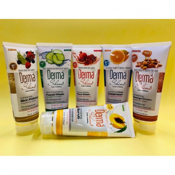 Buy Derma Shine Facial Kit Pack of 6 Tubes Cleanser,Scrub,Massage