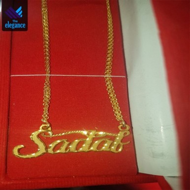 Customized Golden Necklace with Name Gold Plated