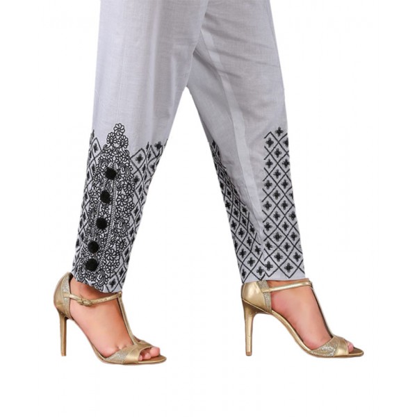 Buy DE MOZA Natural Solid Cotton Women's Cigarette Pants | Shoppers Stop