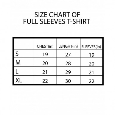 Full Sleeves Tshirt in Round-neck-Blue color