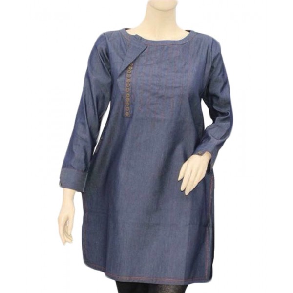 DESIGNER DENIM STITCH KURTI at Rs 575 | DENIM KURTI in Surat | ID:  19896172791