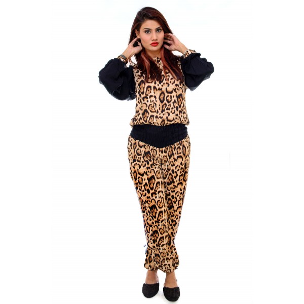Cheetah Cutout Jumpsuit