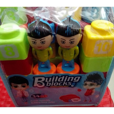 34-Pcs Learning Building Blocks for Kids
