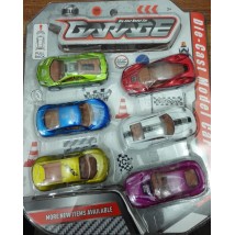 Assorted 6-pcs 1:64 Scale Die-Cast Car Collection Play Set For Kids