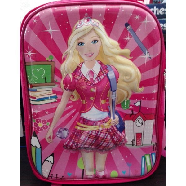 Barbie 3D-Cartoon Character School Bag for Elementary Level/Grade Children  from 6 to 8 