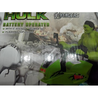 Battery Operated Hulk Bike Toy for Kids