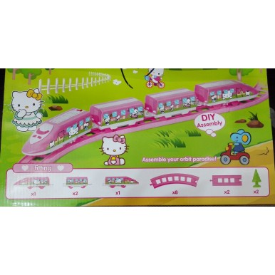 Battery Operated Pink Train Set for Girls