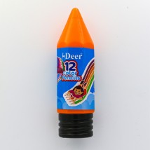 Deer 12 Small Colour Pencils - Fancy Plastic Casing