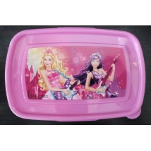 Fancy Colourful Barbie Cartoon Character Lunch Box for Kids
