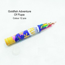 Goldfish Flupa Large 12 Colour Pencils - Fancy Plastic Casing