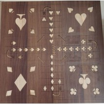 High Quality Wood 4-player Ludo - Large