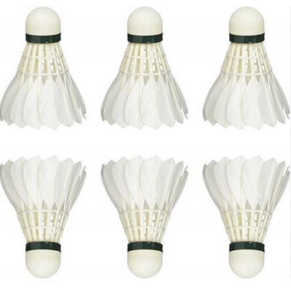 Super Quality Badminton Feather Shuttlecock - Pack of 6 - Buyon.pk