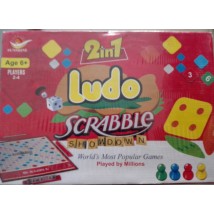 Medium Quality 2-in-1 Scrabble + Ludo Board Games