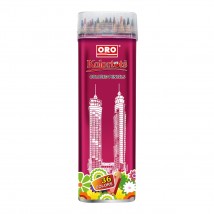 ORO Kolortots Large 36 Colour Pencils - Fancy Triangular Plastic Fiber Casing - 1 Piece