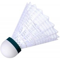 Super Quality Badminton Nylon Plastic Shuttlecock - White (Medium)