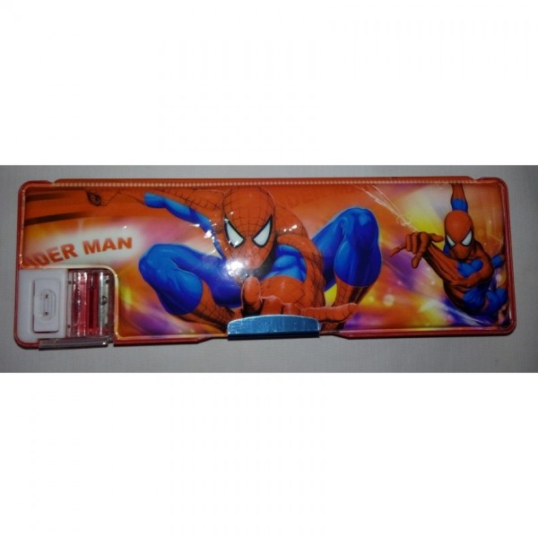 Colourful Button Super Spiderman Pencil Box for Kids