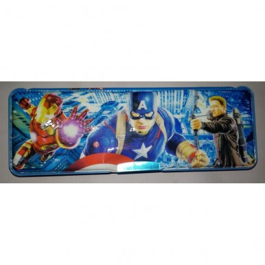 Colourful Button Super Avengers Pencil Box for Kids