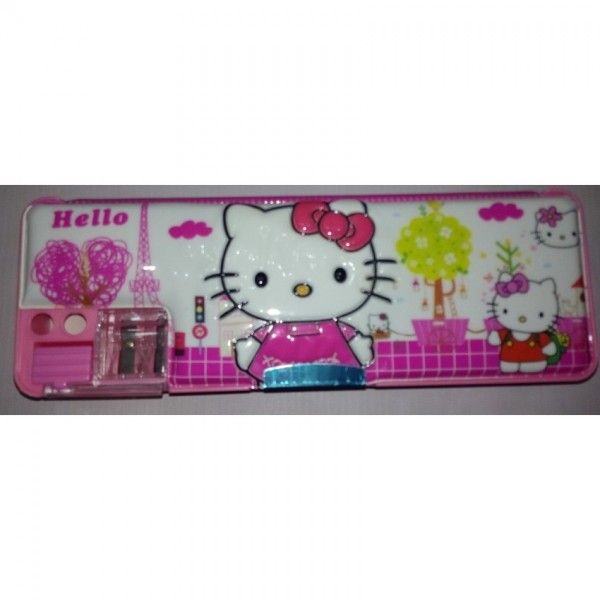 Colourful Button Super Hello Kitty Pencil Box for Kids